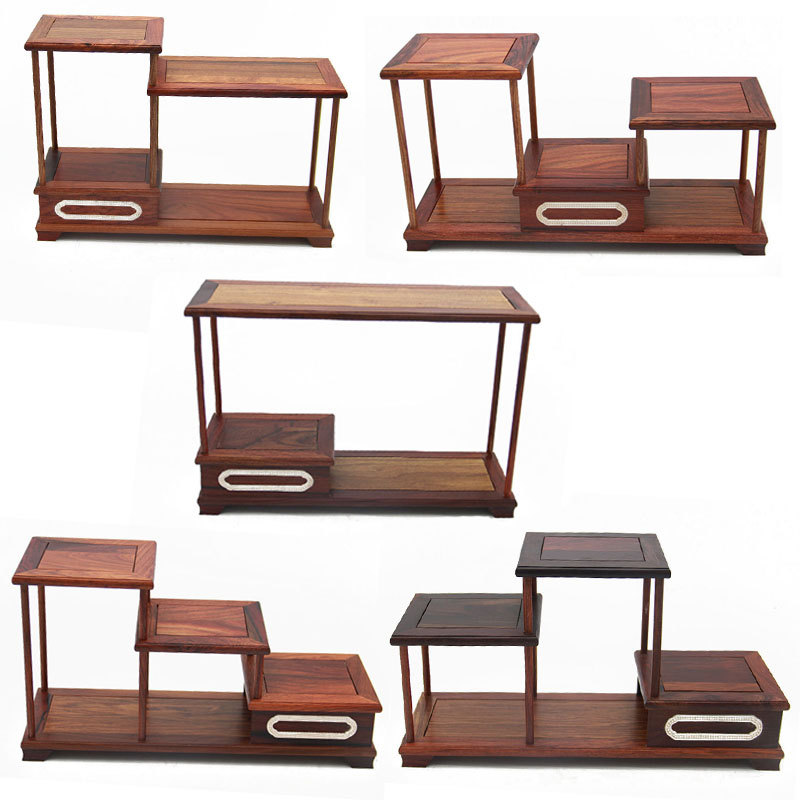 复古实木质文玩首饰架珠宝项链架佛珠手串摆件多宝阁玉器展示道具