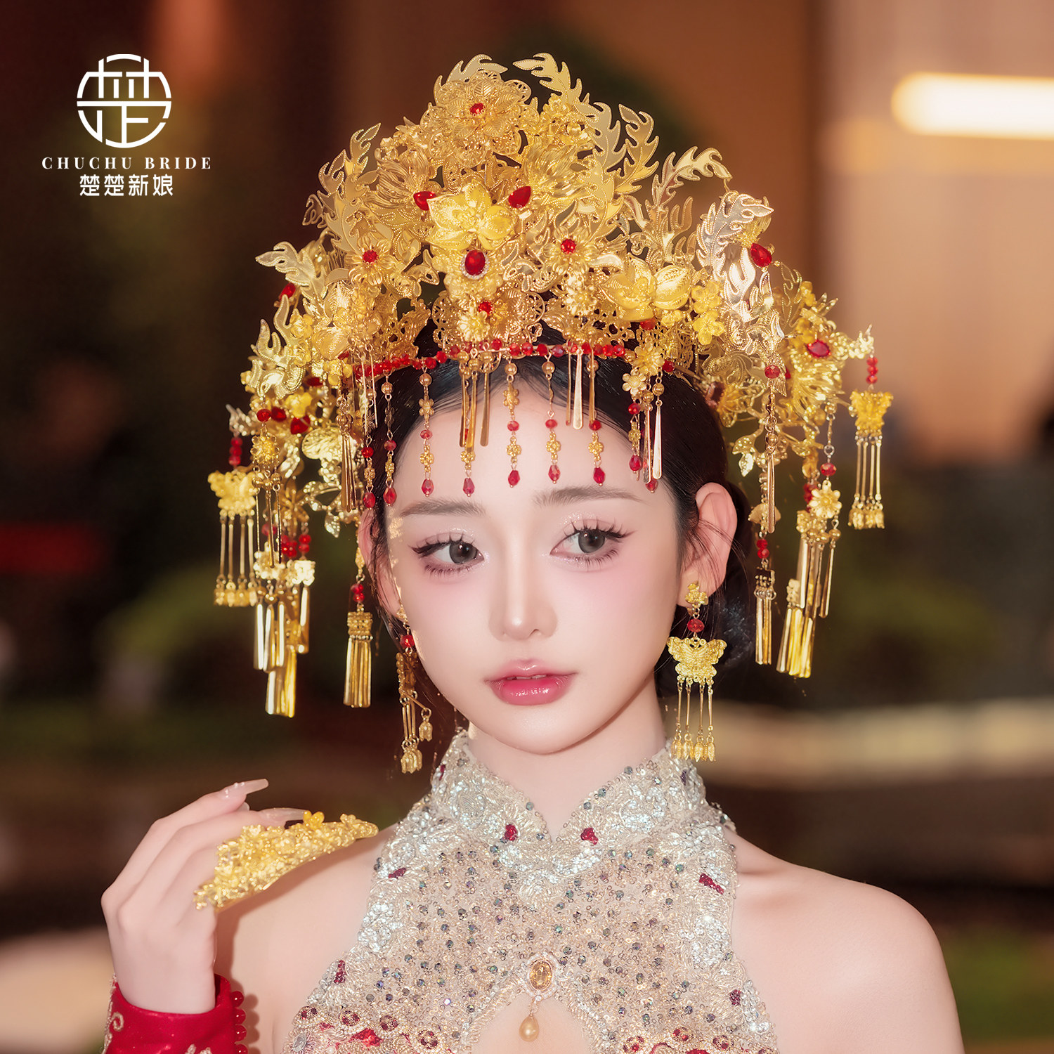 楚楚新娘新娘大凤冠整冠