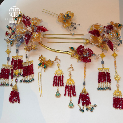 新款中式婚礼新娘秀禾头饰