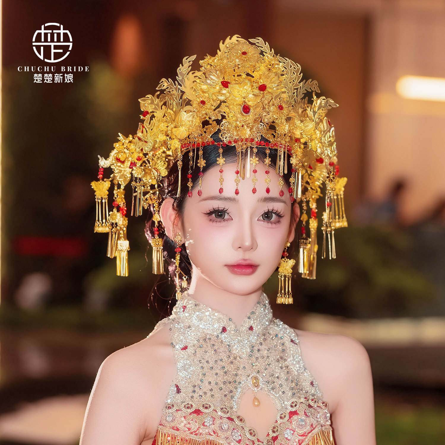 复古宫廷新娘传统头饰