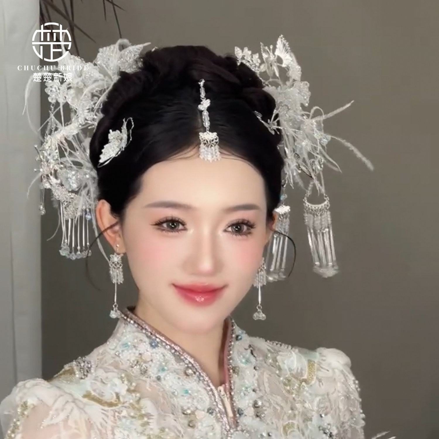 2025新款流苏额饰发饰秀禾头饰新娘中式婚礼龙凤褂头饰秀禾服配饰