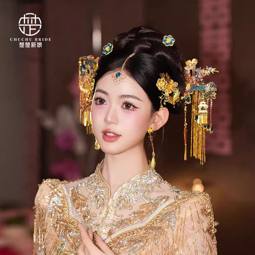 古典手工秀禾服古装汉服结婚发饰