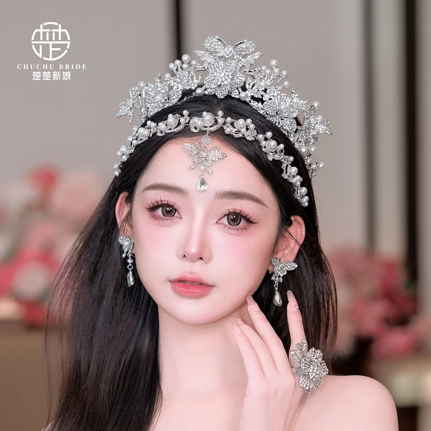 楚楚新娘皇冠新品水钻公主头饰