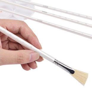 青竹画笔单支流光白水粉水彩丙烯油画笔专业猪鬃平峰笔扇形笔勾线笔板刷画刷套装10支美术用品绘画工具套装