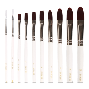 青竹水粉笔套装单支美术用水彩油画笔颜料笔丙烯画画学生美术用套装圆锋狼毫绘画排笔油画画笔刷子套装