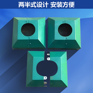 飾件圓形底座蓋板方形照立柱蓋子 方燈底板罩子監控立桿法蘭路燈裝