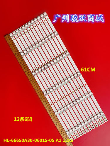适用乐视D65PPUC22 F65灯条HL-66650A30-0601S-05 A1 12X6背光灯