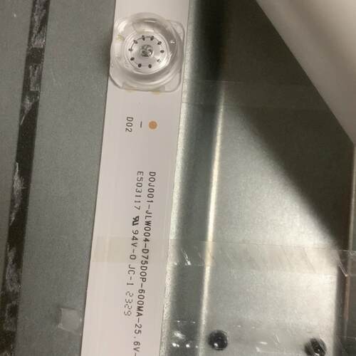 750D20商显灯条D0J001-JLW004-D75D0P-600MA-25.6V-8X14 JLW003