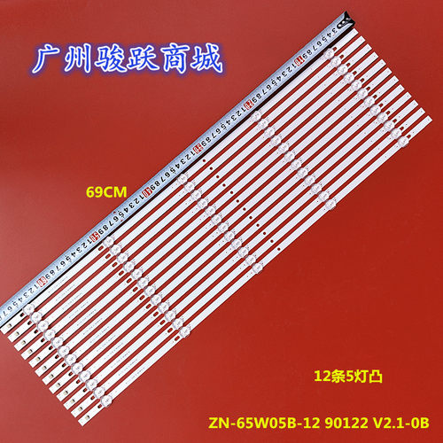 适用组装机ZN-65W05B-12 90122 V2.1-0B 65Y17灯条 12条5灯凸液晶