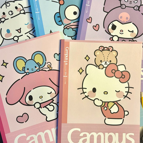 现货日版国誉campus三丽鸥限定本子迪士尼史努比联名B5软面抄本子