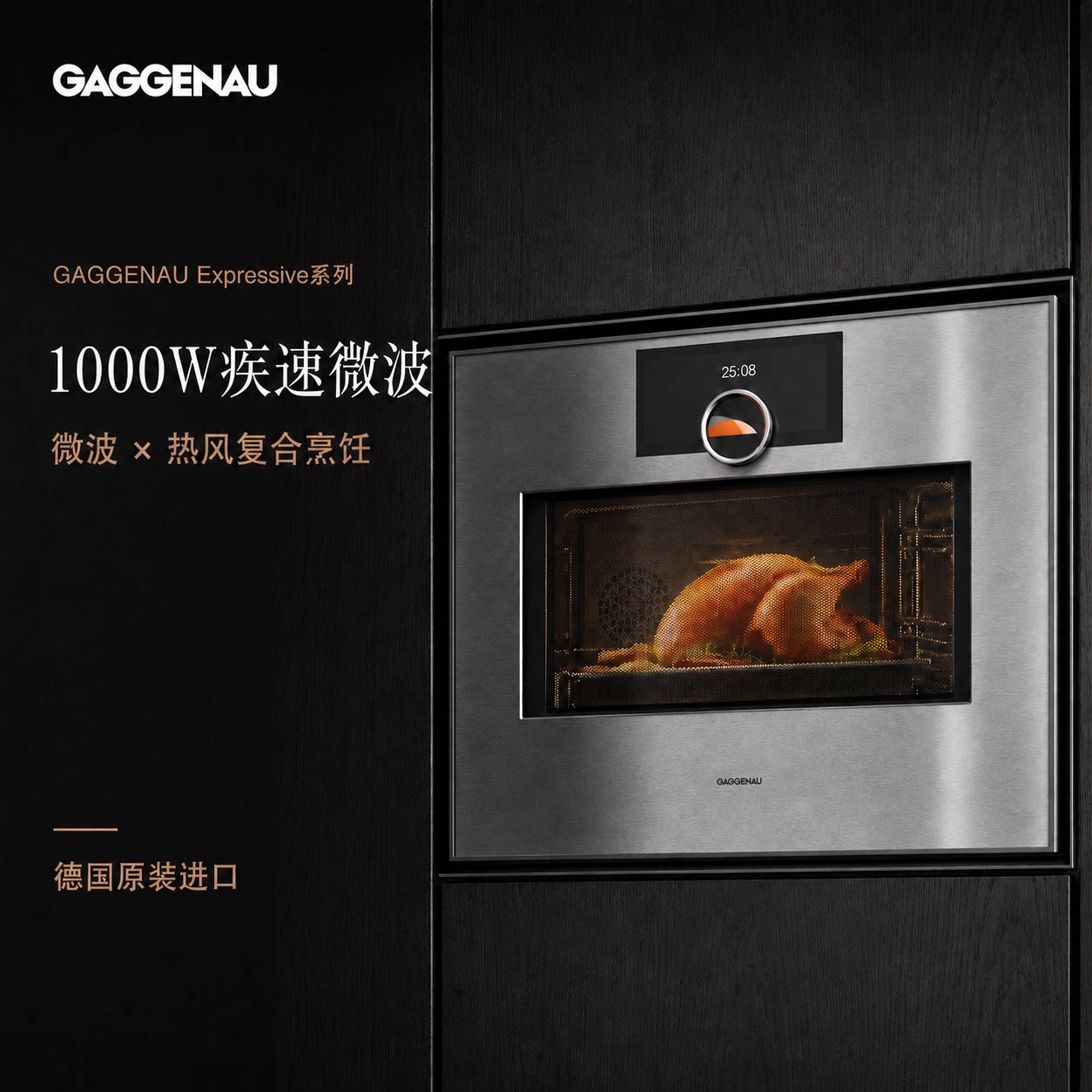 新款嘉格纳GAGGENAU德国嵌入式微波烤箱GM450120 GM451120图片