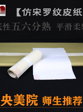 仿古色仿宋罗纹皮纸山桠皮雁皮半生熟五六分熟纯手工古宣纸