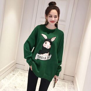 个性潮流秋冬女装长袖加绒加厚学生宽松中长款卫衣女韩版连衣裙女
