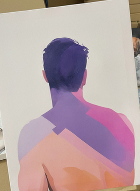 自由烟火肌肉男高清装饰画卧室挂画喷绘油画房间室内挂墙靠墙型男