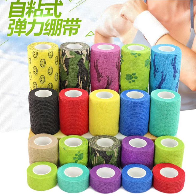 运动自粘弹力绷带宠物疤痕护指腕护膝脚踝弹性绷带
