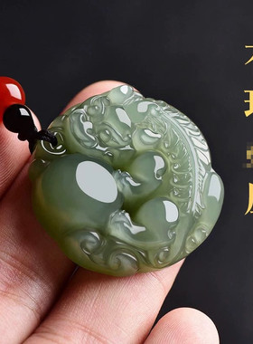 【事事顺心】 有求必应双面雕刻貔貅 配祥云绳 招财平安创意饰品