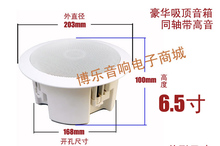 高低音同轴吊顶定压音箱 天花音响 吸顶喇叭 带后罩室内背景音乐