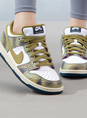 耐克/Nike Dunk Low Pro男女轻便耐磨蛇年绿色休闲板鞋HJ3386-300