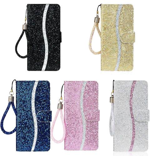 iphone13防摔带卡槽闪亮钱包款