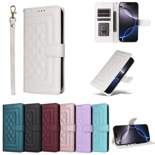 适用三星 Galaxy A17/A07/S24/S25 Ultra/A56/A16/A35/A52/A36/S23 FE/S26 005菱形小香风 保护套 防摔 纯色