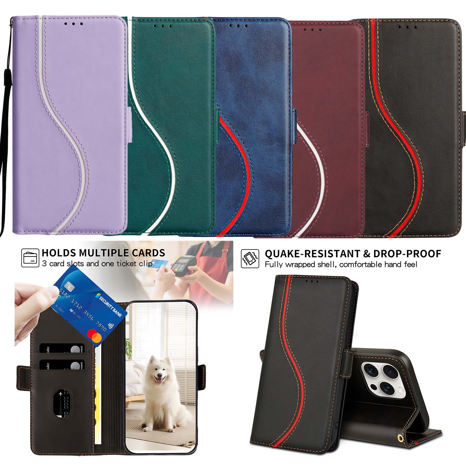 适用三星  galaxy A14/A54/A15/A35/A53/A36/A17/S24/A34/A16/S25 Ultra/S24 曲线商务侧边扣 手机套 防摔