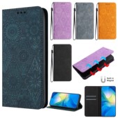 S24 适用三星 A54 A17 A34 Galaxy S26 A53 复古图腾压花 A52 A22 S23 A33 A07 A36 A13 强磁手机皮套