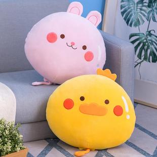 卡通小动物抱枕西米泡泡恐龙小鸡宝宝团子小尾巴毛绒玩具午睡靠枕