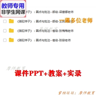 语文七下名著导读 部编人教版 骆驼祥子公开课课件PPT教案视频教师