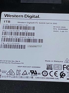 议价WD PC SA530 SATA SSD 1T 2.5寸固态议价