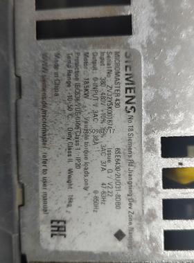 议价西门子变频器 6SE6430-2UD31-8DB0，测试完好议价
