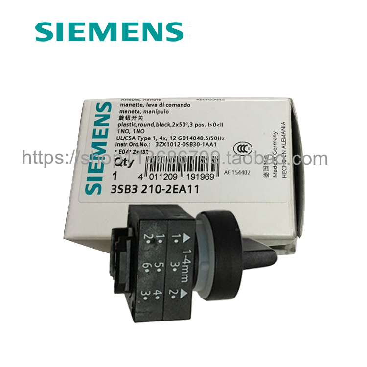 议价黑色按钮旋钮自锁触头开关SIEMENS西门子3SB3000-2EA11议价