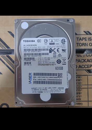 议价东芝AL14SEB060N 600G   10K，12GB，议价