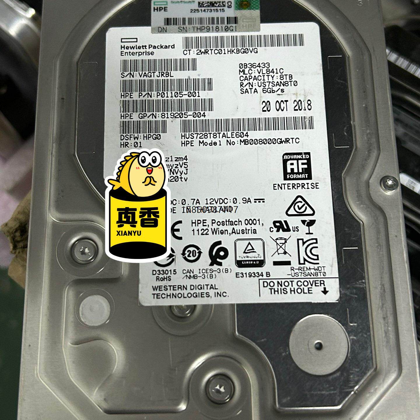 议价Hitachi/日立 HPE 拆机SATA 8T硬盘，P01议价