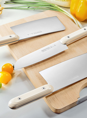 张小泉菜刀家用斩骨刀砍骨刀剁骨刀具厨房切菜刀锋利连山白色斩骨