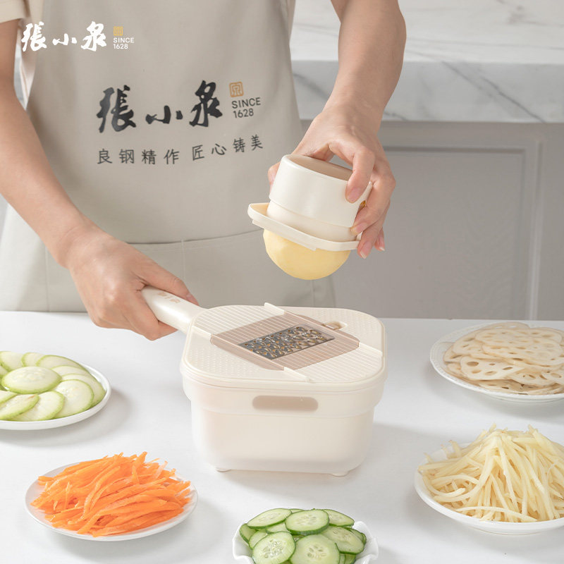 张小泉切菜神器多功能土豆丝刨丝器厨房切丝器家用切片切菜机新款