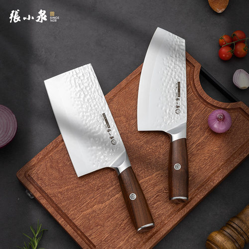 张小泉菜刀多用刀锤纹锻打