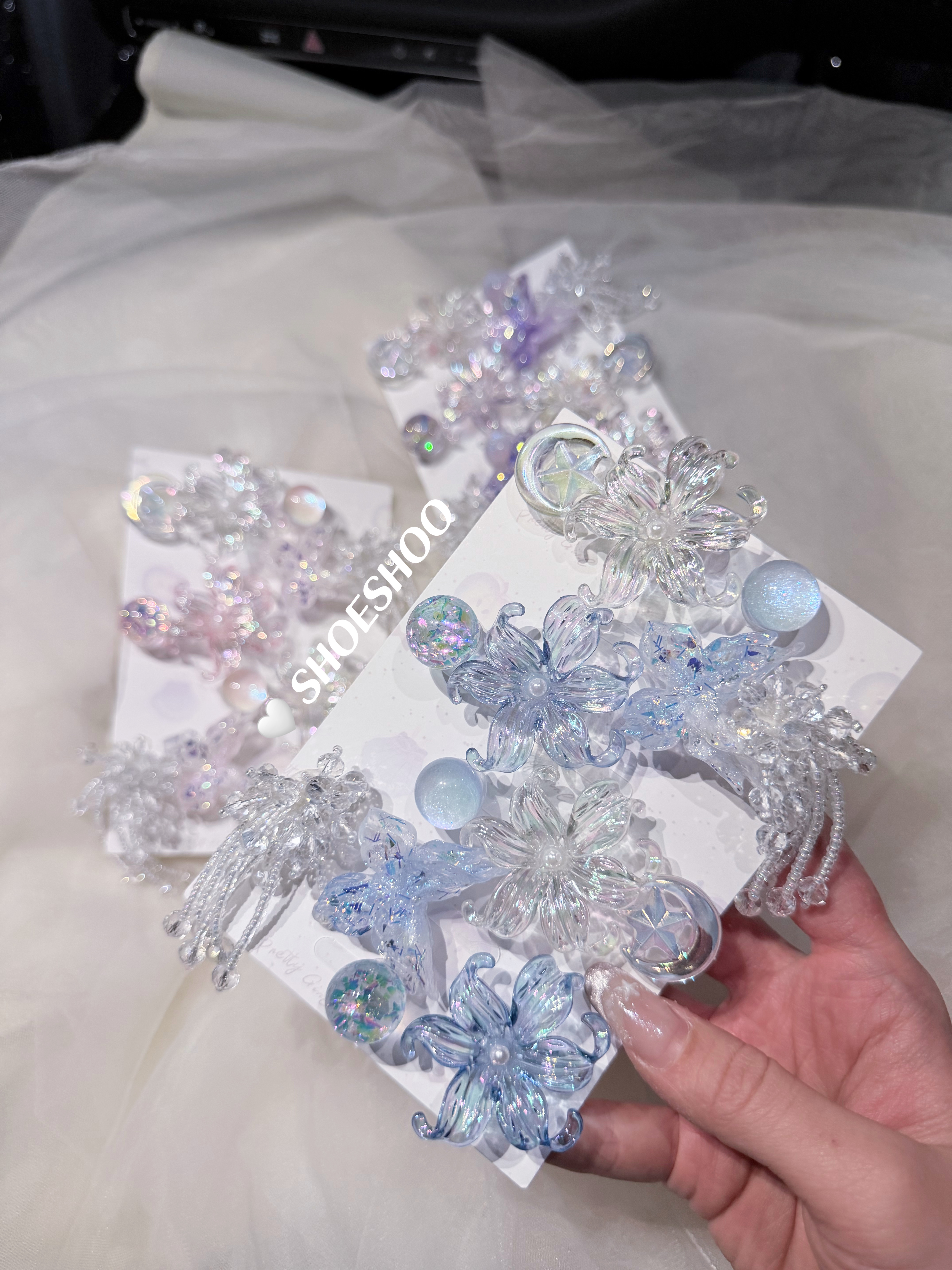 月隐流光| 花间蝶蝴蝶花簇立体花朵洞洞鞋鞋花•不含鞋