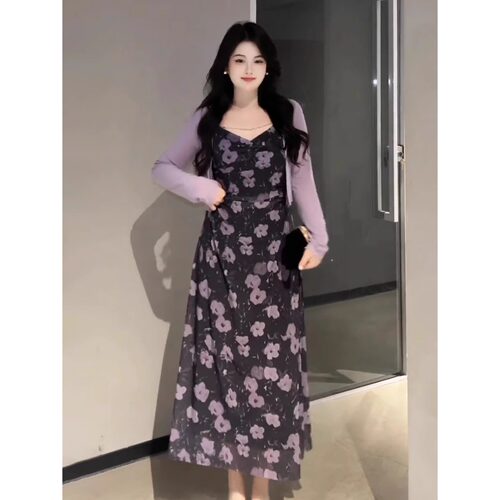 法式温柔吊带连衣裙女夏