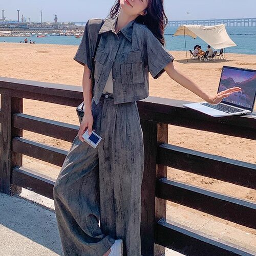 夏季2025新款高级感休闲运动套装