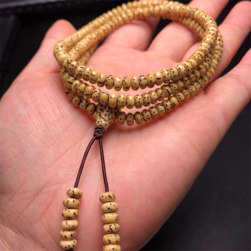 原创海南星月菩提子200多颗高抛黄金籽迷你小星月菩提男女款手链