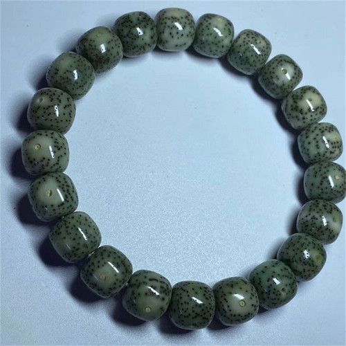 原生态毕业级星月菩提绿幽灵海南高油密阴皮绿正月绕指柔男女手串