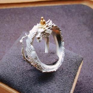 【乘龙】腾龙指关节戒指佛系盘龙创意指环个性男友精致礼物戒子环