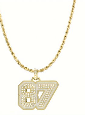 泰勒斯威夫特满钻87数字项链