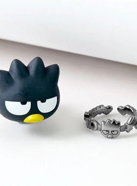 Love Peace系列Bad Badtz maru酷企鹅戒指气质个性精致复古指环