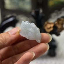 冰糯种缅甸a货翡翠招财天然玉器1