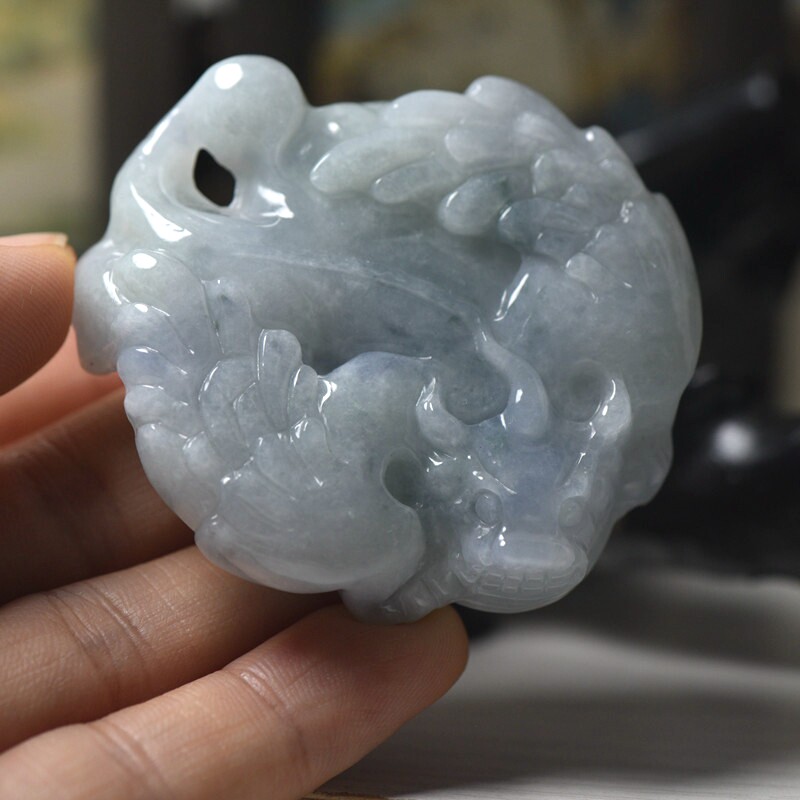 翡翠玉石A货貔貅吊坠把件车挂小摆 缅甸玉器招财皮丘珠宝首饰送证