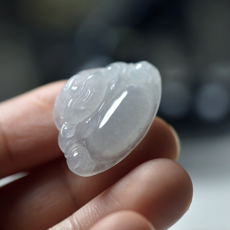翡翠玉石A货玉佛大肚佛 缅甸玉器佛公佛牌珠宝首饰 保真送证书