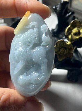 翡翠玉石A货黄翡麒麟牌 缅甸玉器珠宝首饰 工厂直销保真送证书