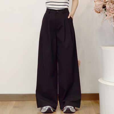可路莎专柜253222春秋休闲百搭宽松阔腿裤女大脚裤长裤