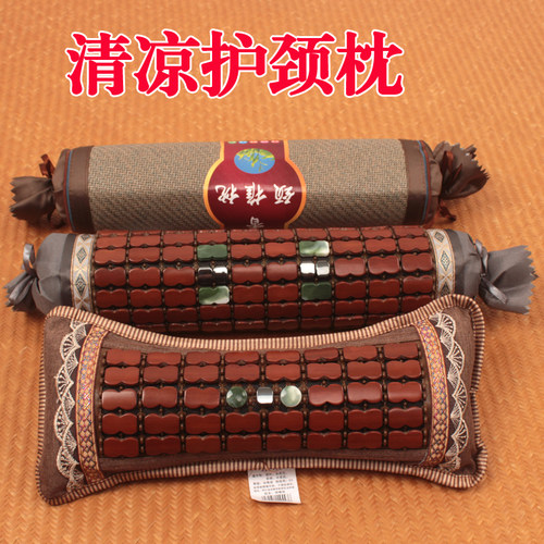 麻将颈椎枕枕头茶叶夏凉枕护颈椎成人学生专用圆柱糖果圆枕凉席枕